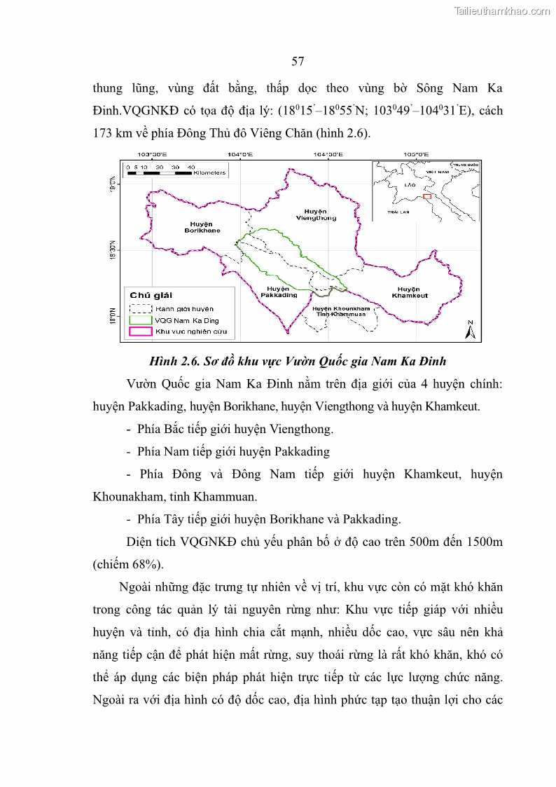 Luận án tiến sĩ lâm nghiệp Nghiên cứu ứng dụng công nghệ địa không gian trong quản lý tài nguyên rừng tại khu vực Vườn Quốc gia Nam Ka Đinh, nước Cộng hòa Dân chủ Nhân dân Lào - 6 Trang 70