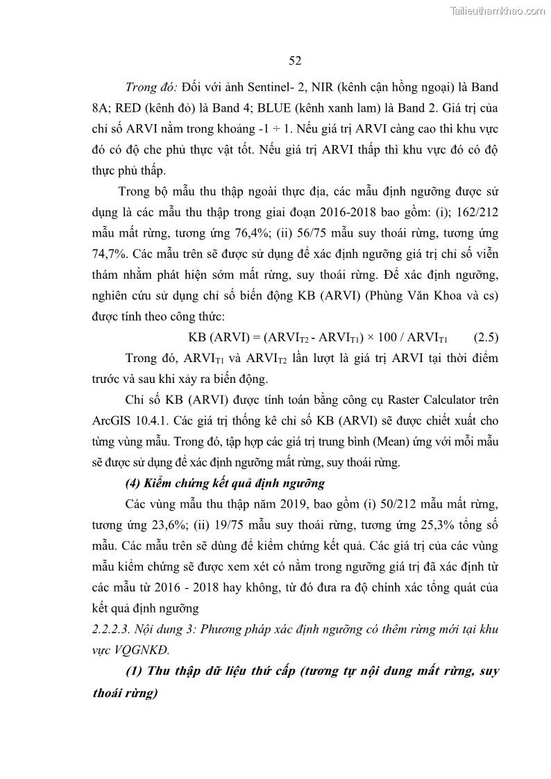 Luận án tiến sĩ lâm nghiệp Nghiên cứu ứng dụng công nghệ địa không gian trong quản lý tài nguyên rừng tại khu vực Vườn Quốc gia Nam Ka Đinh, nước Cộng hòa Dân chủ Nhân dân Lào - 6 Trang 65