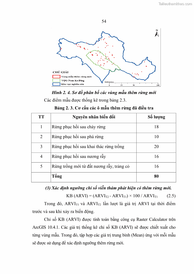 Luận án tiến sĩ lâm nghiệp Nghiên cứu ứng dụng công nghệ địa không gian trong quản lý tài nguyên rừng tại khu vực Vườn Quốc gia Nam Ka Đinh, nước Cộng hòa Dân chủ Nhân dân Lào - 6 Trang 67