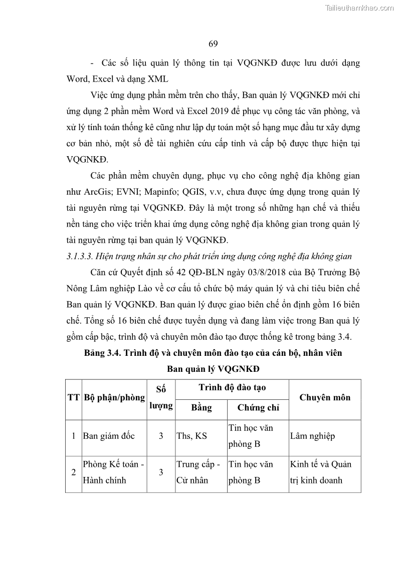 Luận án tiến sĩ lâm nghiệp Nghiên cứu ứng dụng công nghệ địa không gian trong quản lý tài nguyên rừng tại khu vực Vườn Quốc gia Nam Ka Đinh, nước Cộng hòa Dân chủ Nhân dân Lào - 7 Trang 82