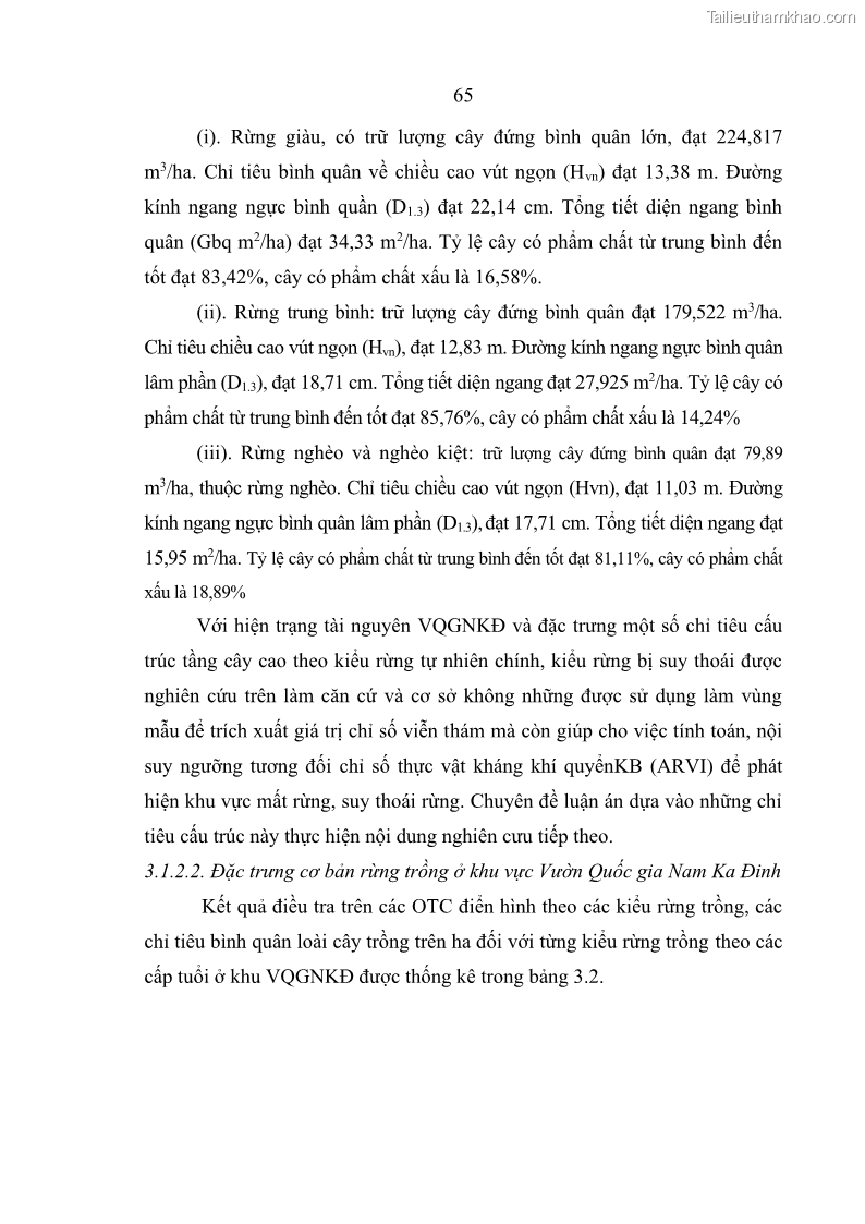 Luận án tiến sĩ lâm nghiệp Nghiên cứu ứng dụng công nghệ địa không gian trong quản lý tài nguyên rừng tại khu vực Vườn Quốc gia Nam Ka Đinh, nước Cộng hòa Dân chủ Nhân dân Lào - 7 Trang 78