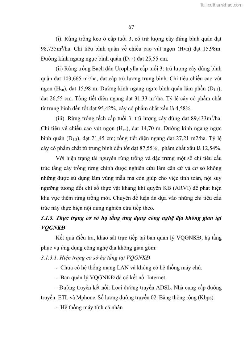 Luận án tiến sĩ lâm nghiệp Nghiên cứu ứng dụng công nghệ địa không gian trong quản lý tài nguyên rừng tại khu vực Vườn Quốc gia Nam Ka Đinh, nước Cộng hòa Dân chủ Nhân dân Lào - 7 Trang 80