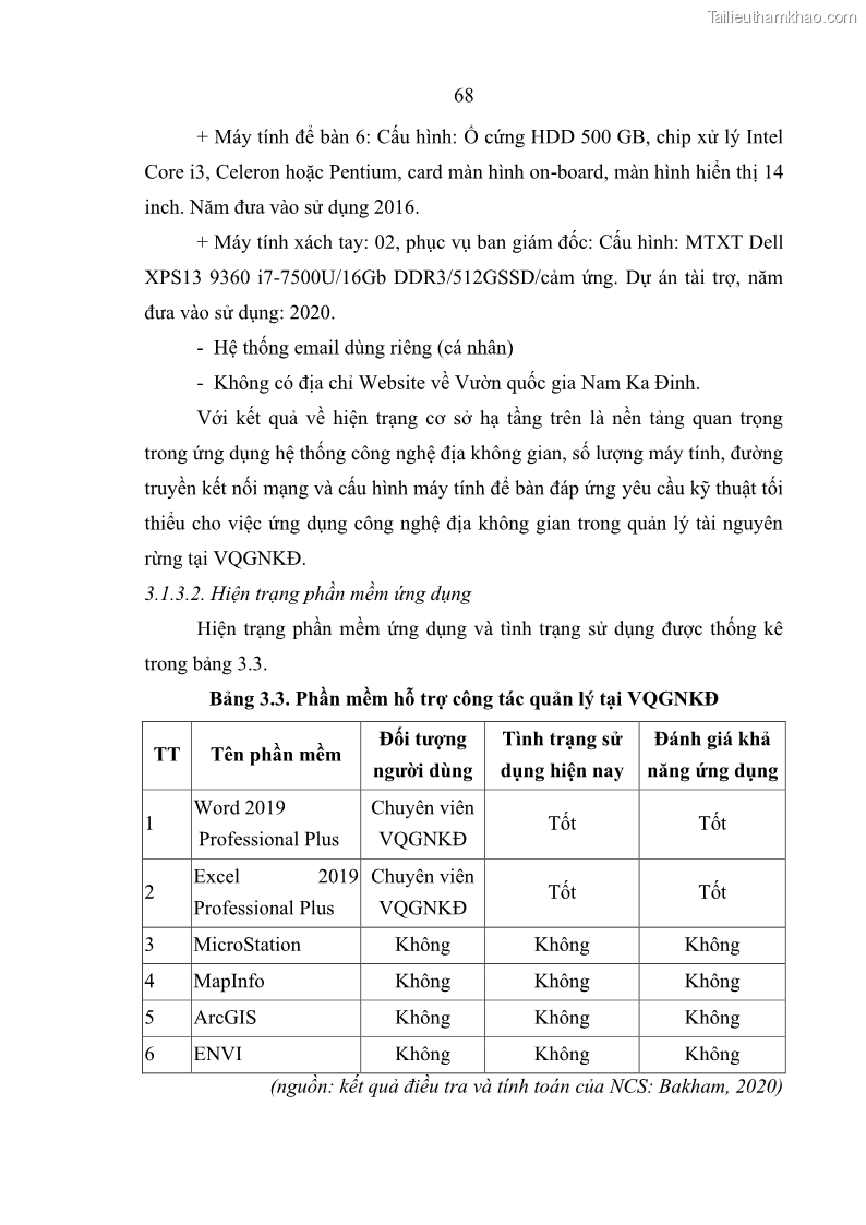 Luận án tiến sĩ lâm nghiệp Nghiên cứu ứng dụng công nghệ địa không gian trong quản lý tài nguyên rừng tại khu vực Vườn Quốc gia Nam Ka Đinh, nước Cộng hòa Dân chủ Nhân dân Lào - 7 Trang 81
