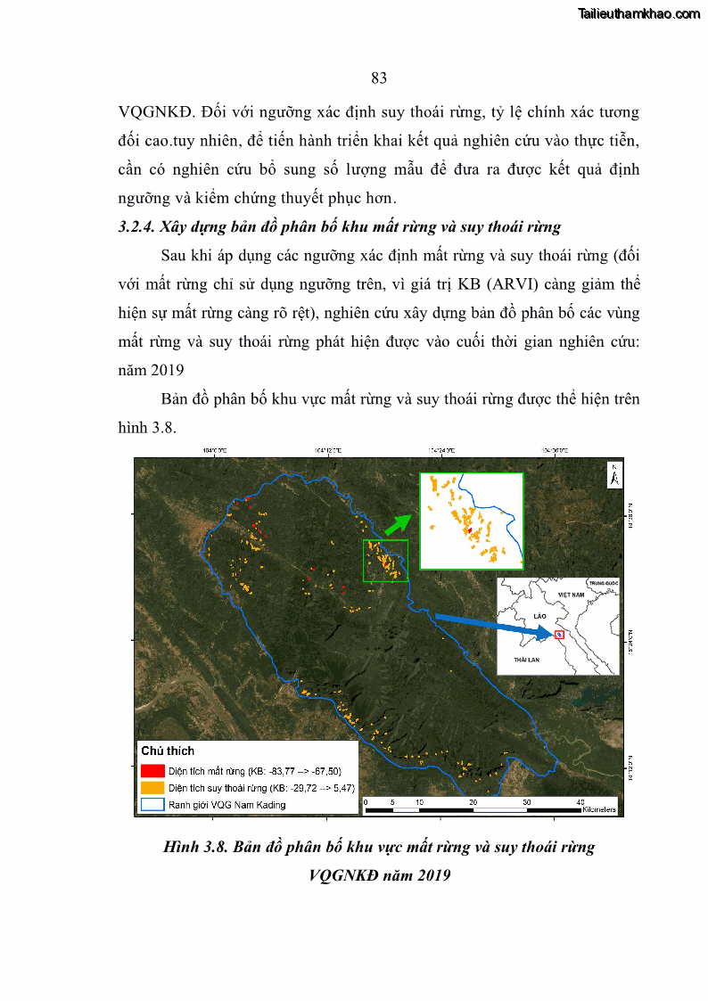 Luận án tiến sĩ lâm nghiệp Nghiên cứu ứng dụng công nghệ địa không gian trong quản lý tài nguyên rừng tại khu vực Vườn Quốc gia Nam Ka Đinh, nước Cộng hòa Dân chủ Nhân dân Lào - 8 Trang 96