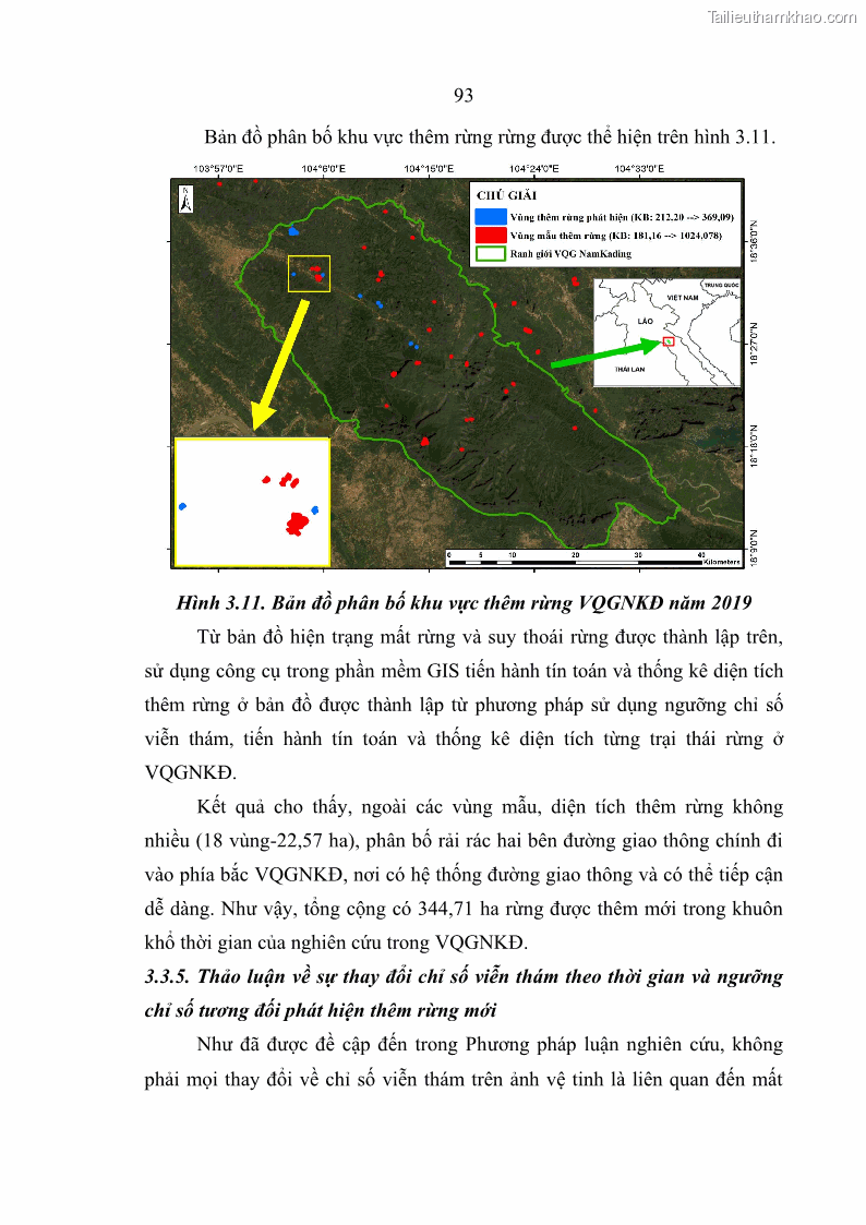 Luận án tiến sĩ lâm nghiệp Nghiên cứu ứng dụng công nghệ địa không gian trong quản lý tài nguyên rừng tại khu vực Vườn Quốc gia Nam Ka Đinh, nước Cộng hòa Dân chủ Nhân dân Lào - 9 Trang 106