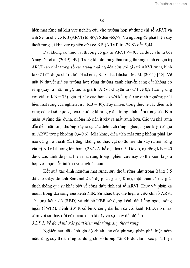 Luận án tiến sĩ lâm nghiệp Nghiên cứu ứng dụng công nghệ địa không gian trong quản lý tài nguyên rừng tại khu vực Vườn Quốc gia Nam Ka Đinh, nước Cộng hòa Dân chủ Nhân dân Lào - 9 Trang 99
