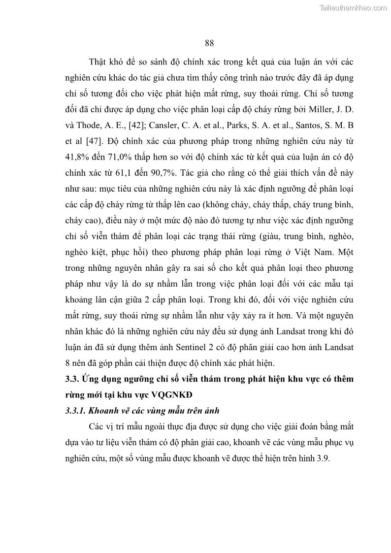 Luận án tiến sĩ lâm nghiệp Nghiên cứu ứng dụng công nghệ địa không gian trong quản lý tài nguyên rừng tại khu vực Vườn Quốc gia Nam Ka Đinh, nước Cộng hòa Dân chủ Nhân dân Lào - 9 Trang 101