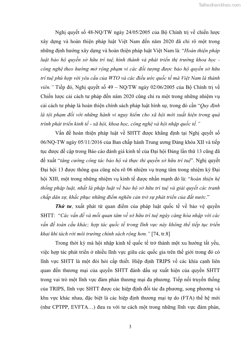 Luận án tiến sĩ luật học Các tội xâm phạm sở hữu trí tuệ theo pháp luật hình sự Việt Nam - 1 Trang 10