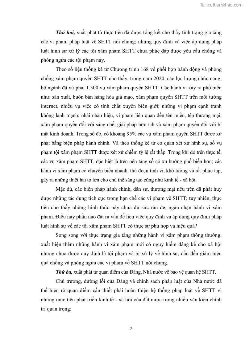 Luận án tiến sĩ luật học Các tội xâm phạm sở hữu trí tuệ theo pháp luật hình sự Việt Nam - 1 Trang 9
