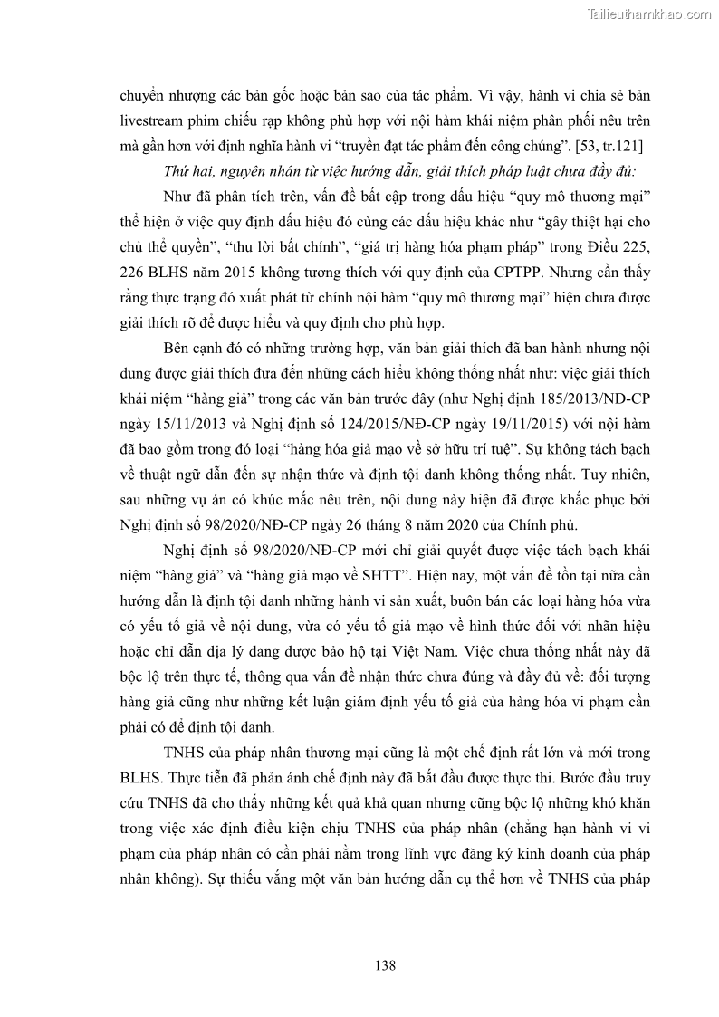 Luận án tiến sĩ luật học Các tội xâm phạm sở hữu trí tuệ theo pháp luật hình sự Việt Nam - 13 Trang 145