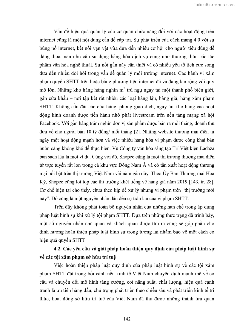 Luận án tiến sĩ luật học Các tội xâm phạm sở hữu trí tuệ theo pháp luật hình sự Việt Nam - 13 Trang 149