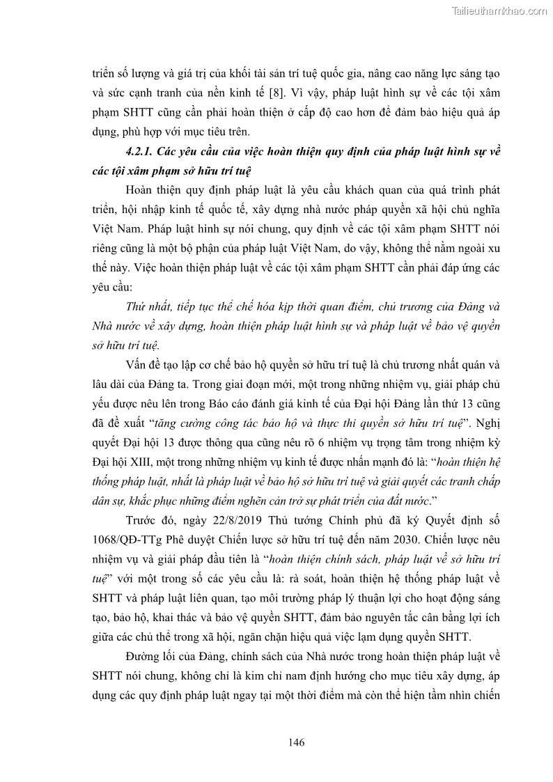 Luận án tiến sĩ luật học Các tội xâm phạm sở hữu trí tuệ theo pháp luật hình sự Việt Nam - 13 Trang 153