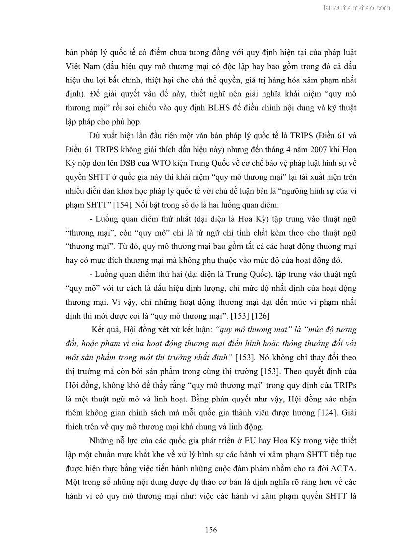 Luận án tiến sĩ luật học Các tội xâm phạm sở hữu trí tuệ theo pháp luật hình sự Việt Nam - 14 Trang 163