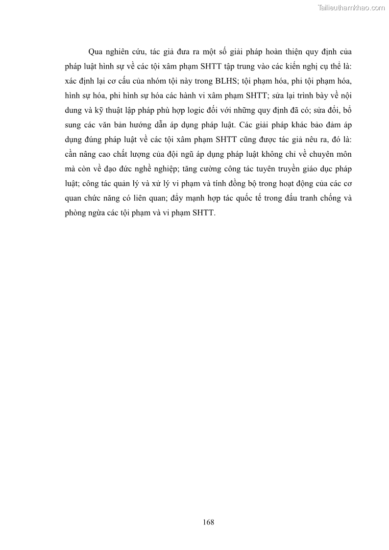 Luận án tiến sĩ luật học Các tội xâm phạm sở hữu trí tuệ theo pháp luật hình sự Việt Nam - 15 Trang 175