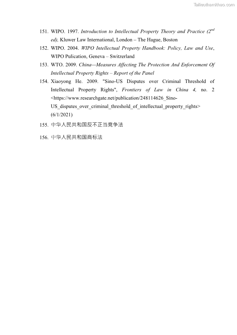 Luận án tiến sĩ luật học Các tội xâm phạm sở hữu trí tuệ theo pháp luật hình sự Việt Nam - 16 Trang 190