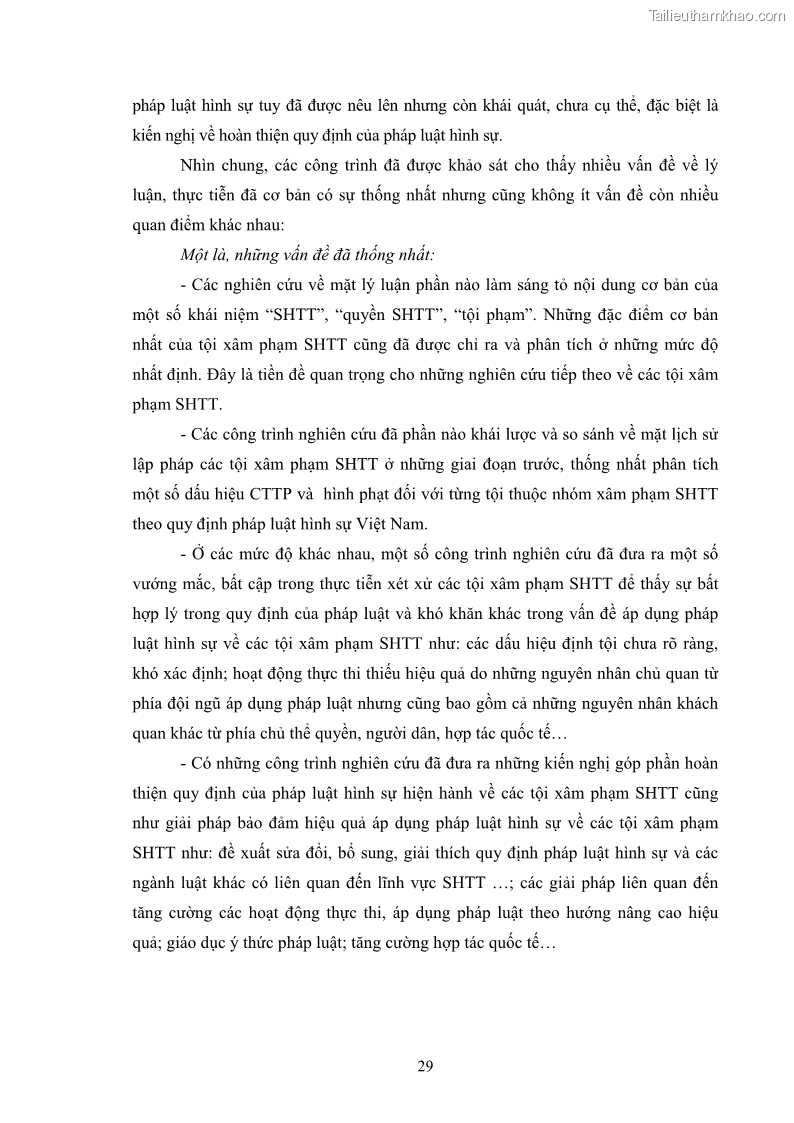 Luận án tiến sĩ luật học Các tội xâm phạm sở hữu trí tuệ theo pháp luật hình sự Việt Nam - 3 Trang 36