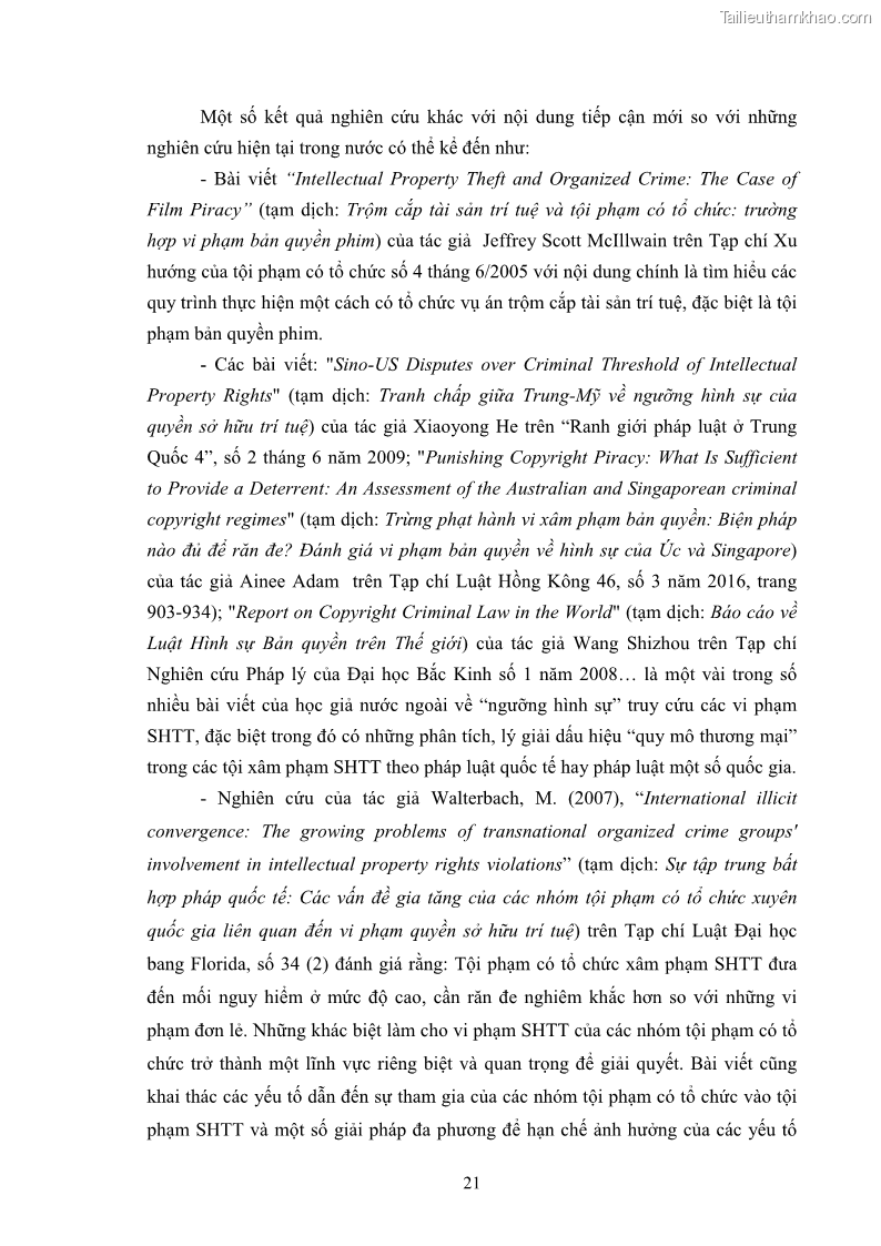 Luận án tiến sĩ luật học Các tội xâm phạm sở hữu trí tuệ theo pháp luật hình sự Việt Nam - 3 Trang 28
