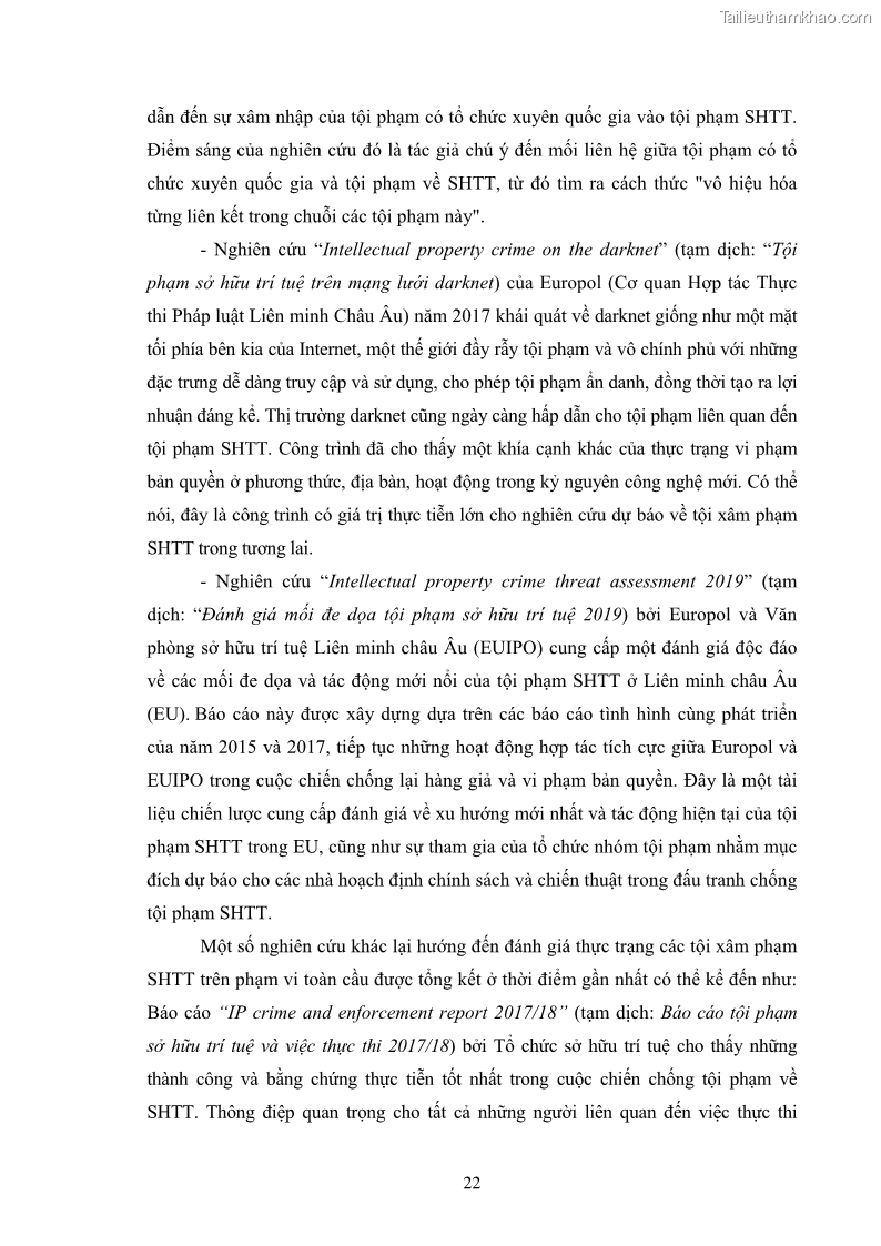 Luận án tiến sĩ luật học Các tội xâm phạm sở hữu trí tuệ theo pháp luật hình sự Việt Nam - 3 Trang 29
