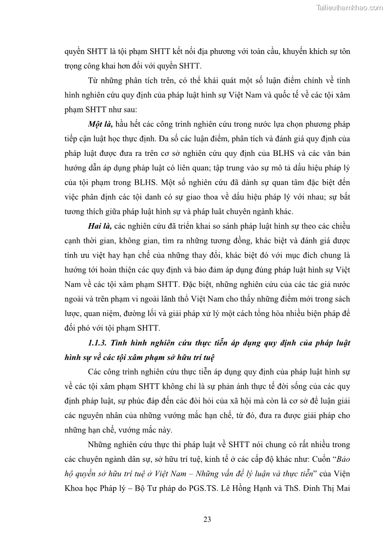 Luận án tiến sĩ luật học Các tội xâm phạm sở hữu trí tuệ theo pháp luật hình sự Việt Nam - 3 Trang 30