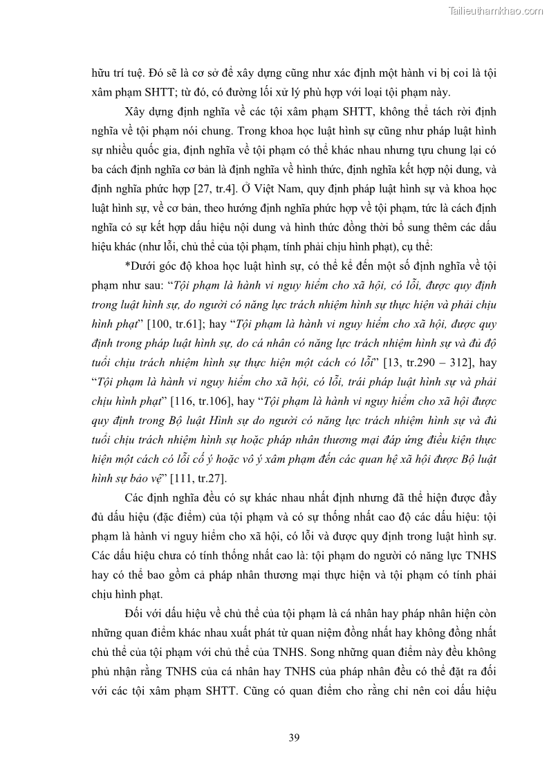 Luận án tiến sĩ luật học Các tội xâm phạm sở hữu trí tuệ theo pháp luật hình sự Việt Nam - 4 Trang 46