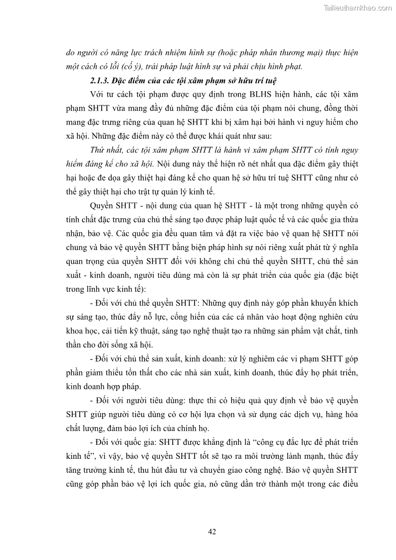 Luận án tiến sĩ luật học Các tội xâm phạm sở hữu trí tuệ theo pháp luật hình sự Việt Nam - 5 Trang 49