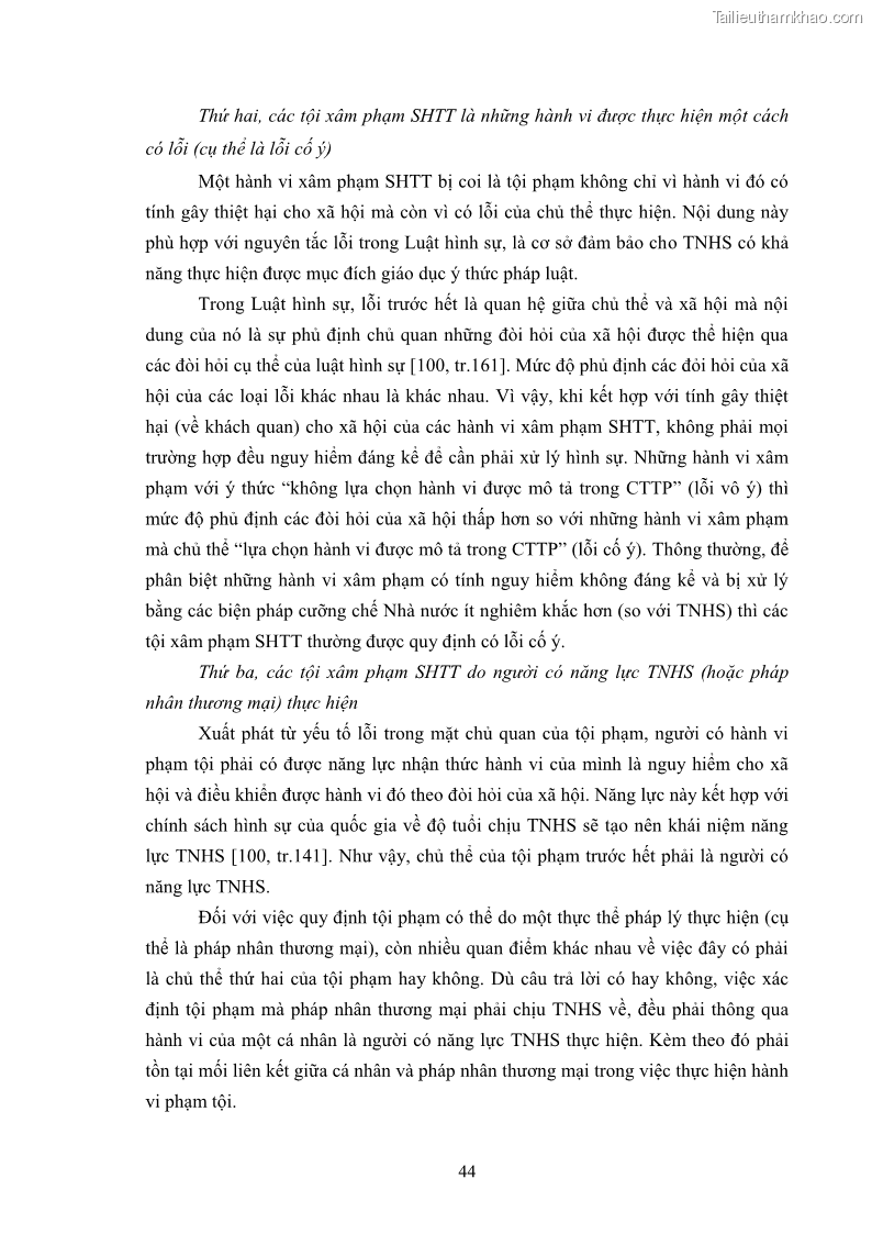 Luận án tiến sĩ luật học Các tội xâm phạm sở hữu trí tuệ theo pháp luật hình sự Việt Nam - 5 Trang 51