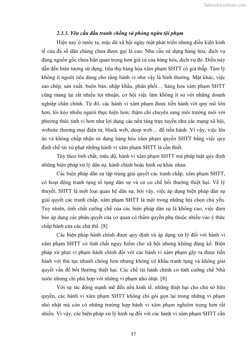 Luận án tiến sĩ luật học Các tội xâm phạm sở hữu trí tuệ theo pháp luật hình sự Việt Nam - 6 Trang 64