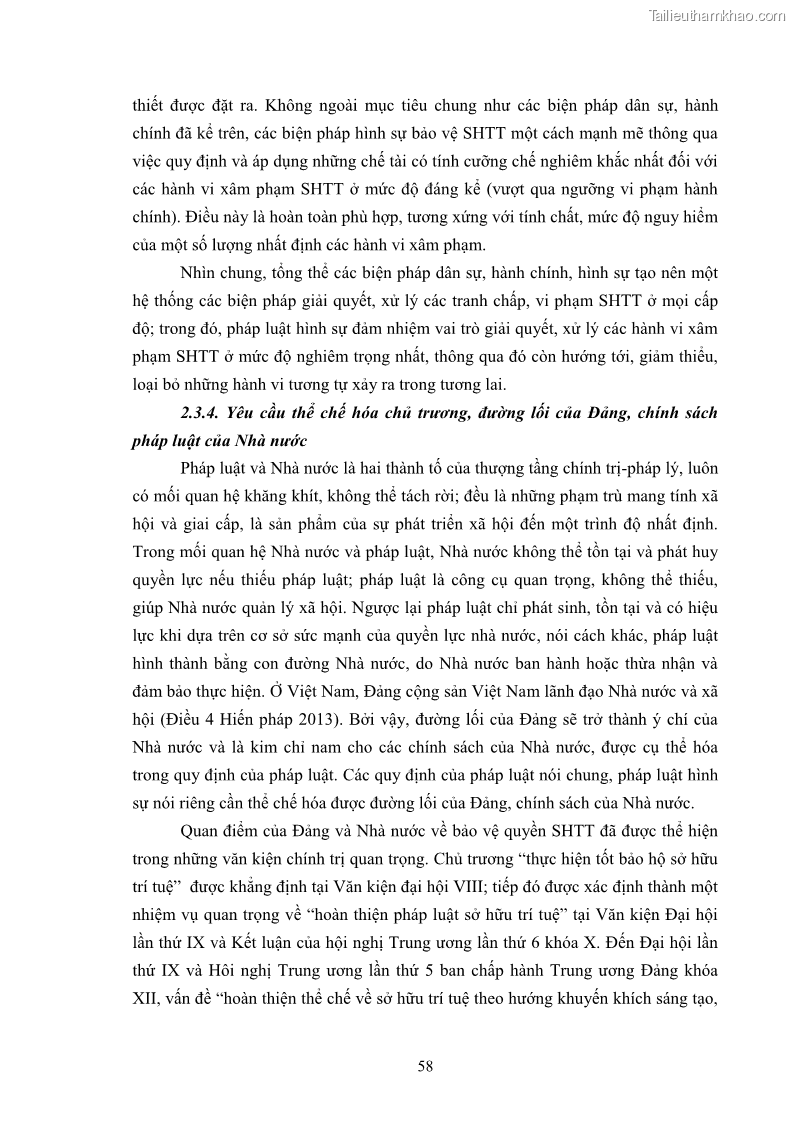 Luận án tiến sĩ luật học Các tội xâm phạm sở hữu trí tuệ theo pháp luật hình sự Việt Nam - 6 Trang 65