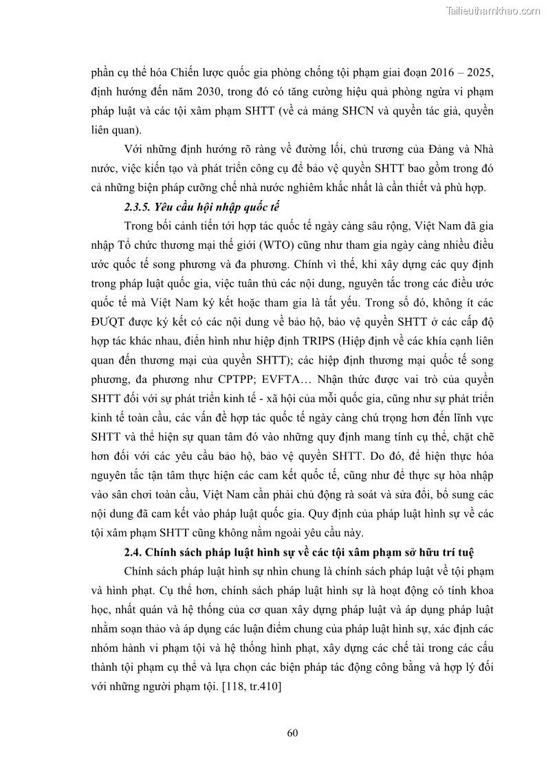 Luận án tiến sĩ luật học Các tội xâm phạm sở hữu trí tuệ theo pháp luật hình sự Việt Nam - 6 Trang 67