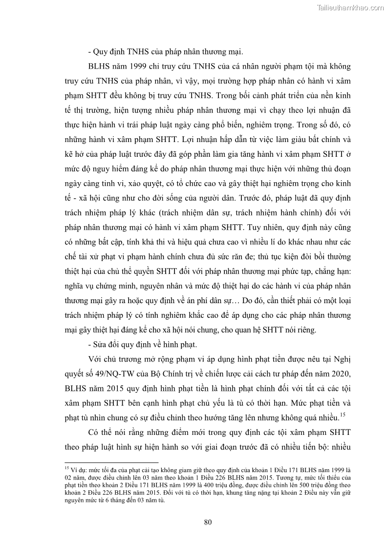 Luận án tiến sĩ luật học Các tội xâm phạm sở hữu trí tuệ theo pháp luật hình sự Việt Nam - 8 Trang 87