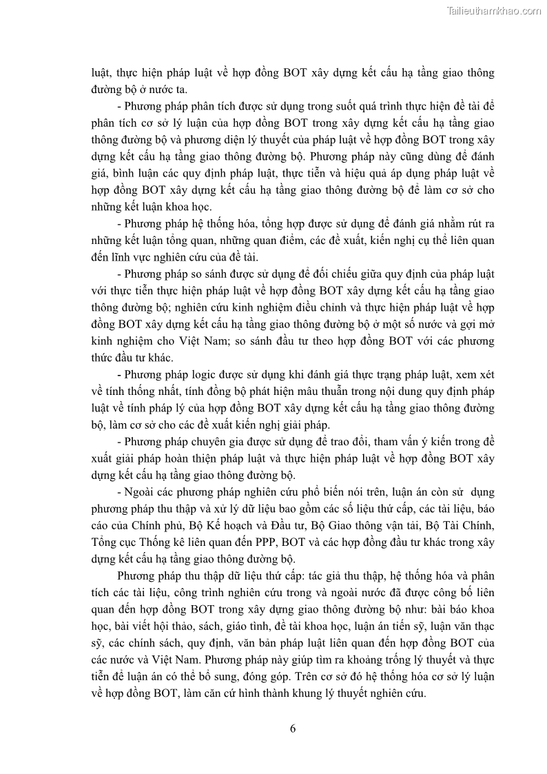 Luận án tiến sĩ luật học Hợp đồng xây dựng - kinh doanh - chuyển giao trong các dự án về giao thông đường bộ theo pháp luật Việt Nam hiện nay - 1 Trang 12