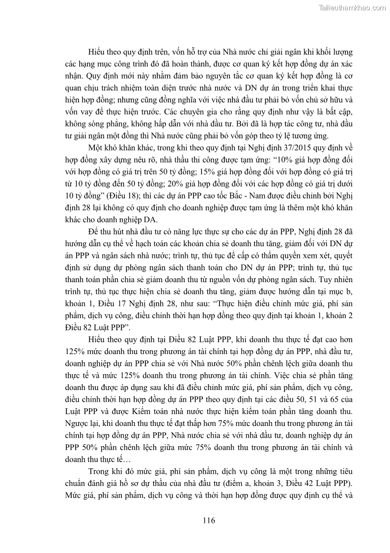 Luận án tiến sĩ luật học Hợp đồng xây dựng - kinh doanh - chuyển giao trong các dự án về giao thông đường bộ theo pháp luật Việt Nam hiện nay - 11 Trang 122