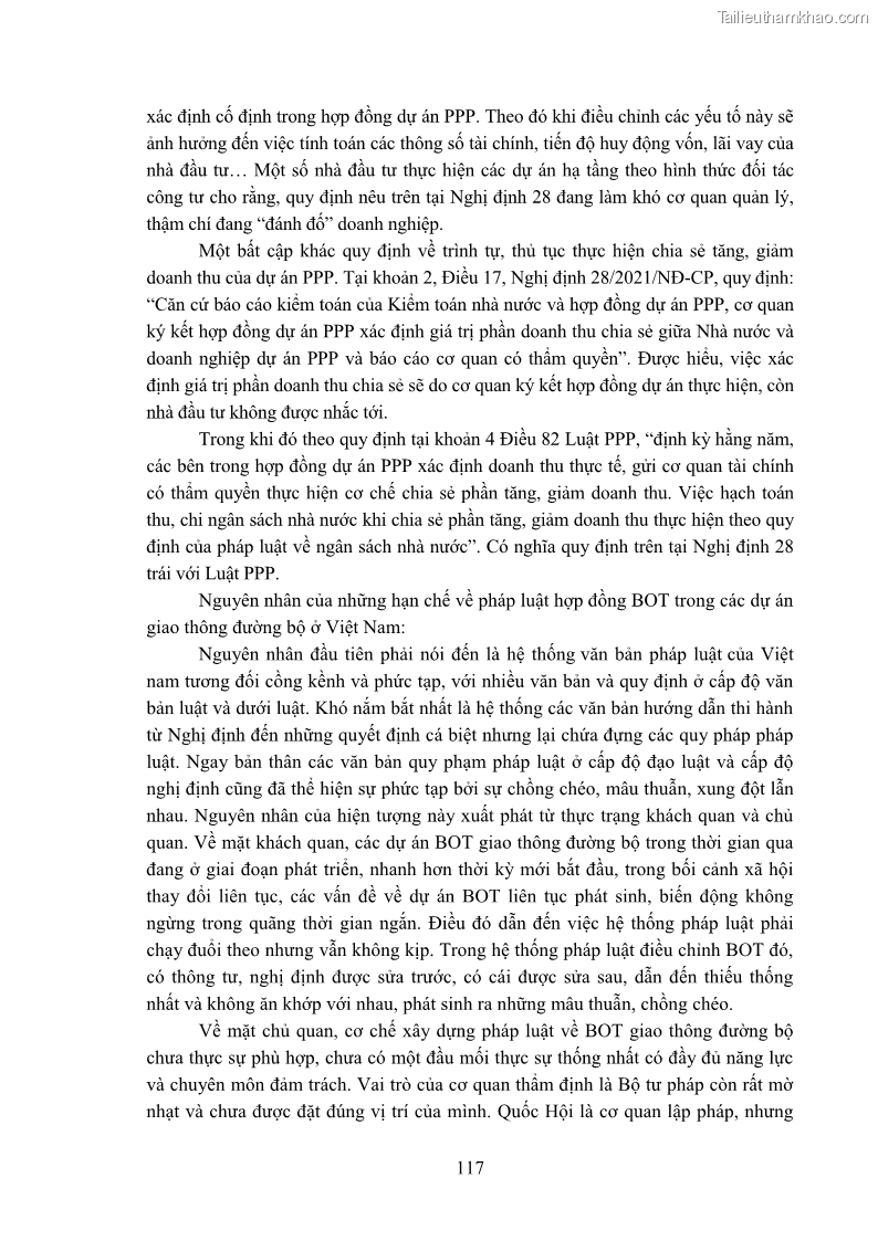 Luận án tiến sĩ luật học Hợp đồng xây dựng - kinh doanh - chuyển giao trong các dự án về giao thông đường bộ theo pháp luật Việt Nam hiện nay - 11 Trang 123