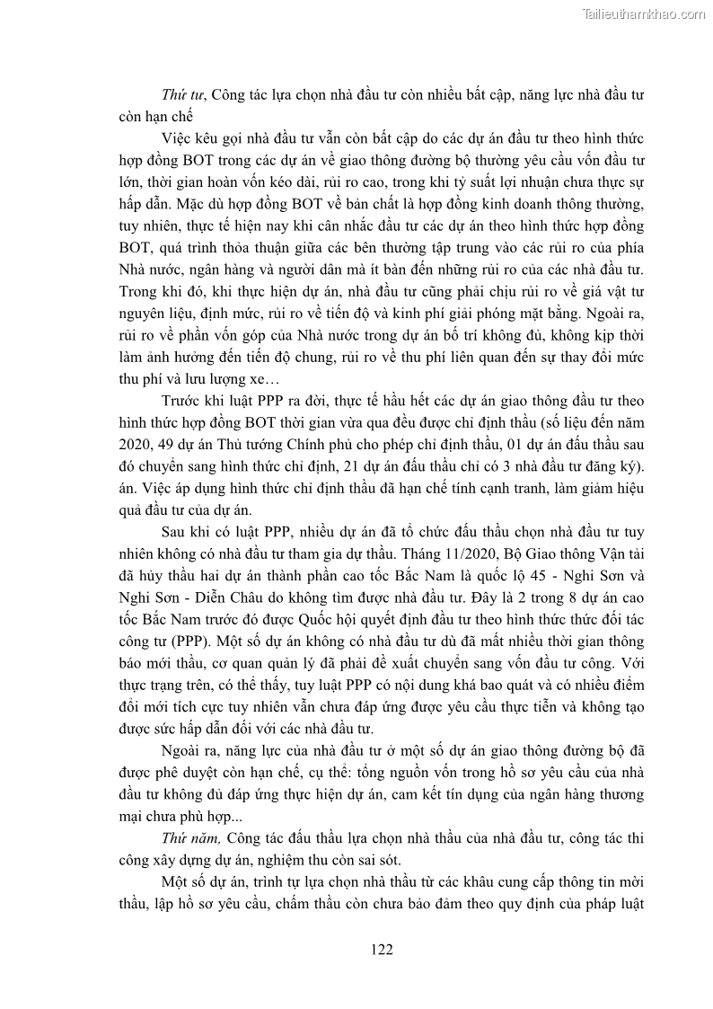 Luận án tiến sĩ luật học Hợp đồng xây dựng - kinh doanh - chuyển giao trong các dự án về giao thông đường bộ theo pháp luật Việt Nam hiện nay - 11 Trang 128