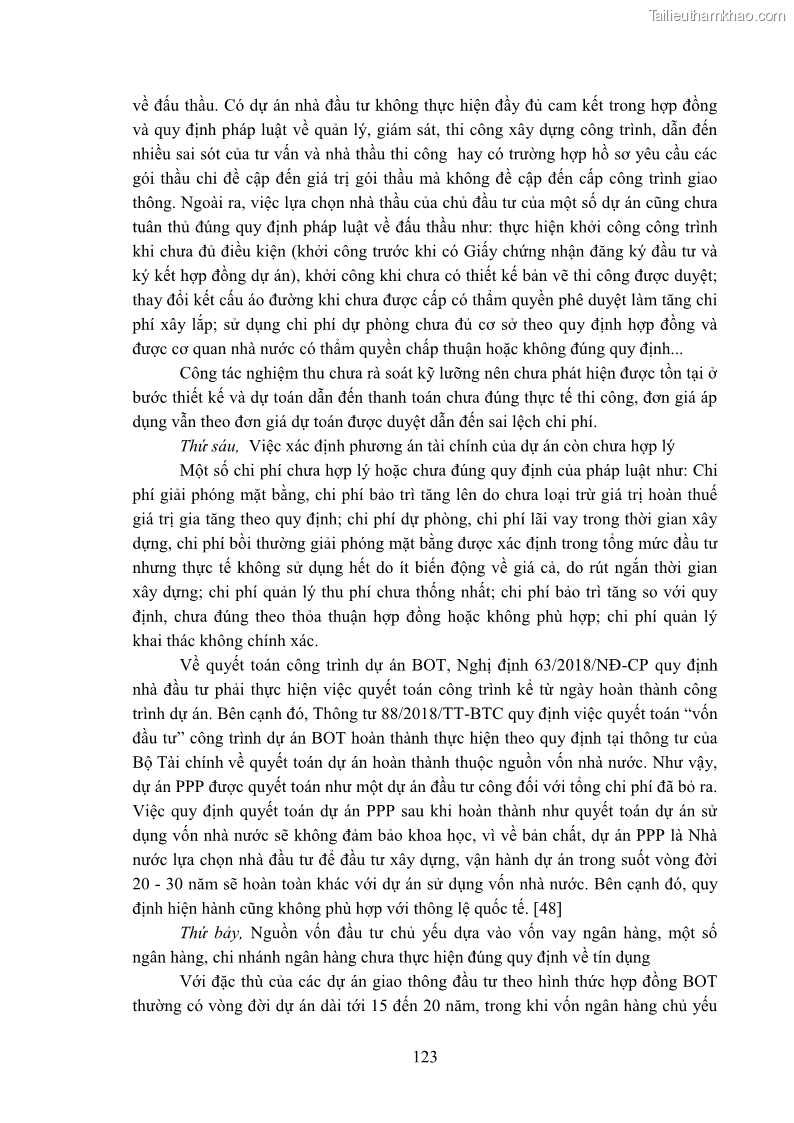 Luận án tiến sĩ luật học Hợp đồng xây dựng - kinh doanh - chuyển giao trong các dự án về giao thông đường bộ theo pháp luật Việt Nam hiện nay - 11 Trang 129