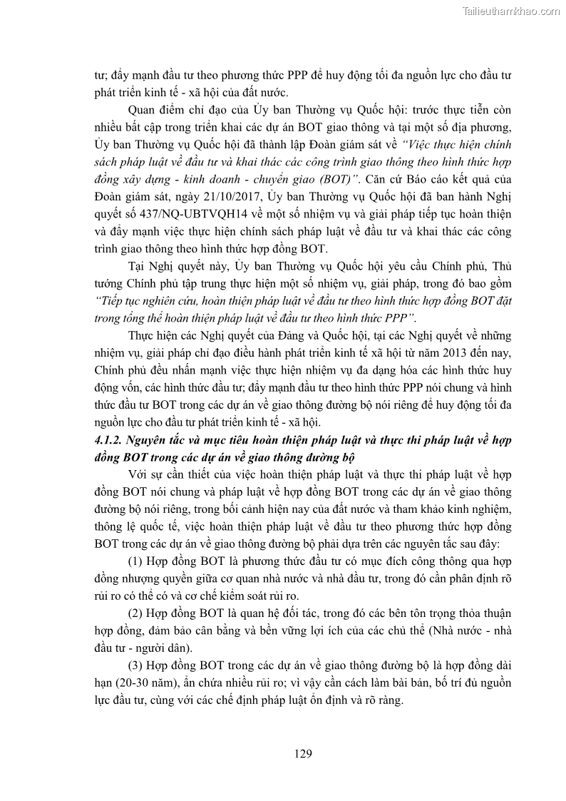 Luận án tiến sĩ luật học Hợp đồng xây dựng - kinh doanh - chuyển giao trong các dự án về giao thông đường bộ theo pháp luật Việt Nam hiện nay - 12 Trang 135