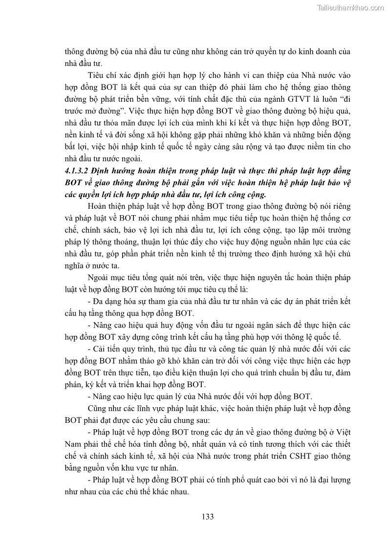 Luận án tiến sĩ luật học Hợp đồng xây dựng - kinh doanh - chuyển giao trong các dự án về giao thông đường bộ theo pháp luật Việt Nam hiện nay - 12 Trang 139