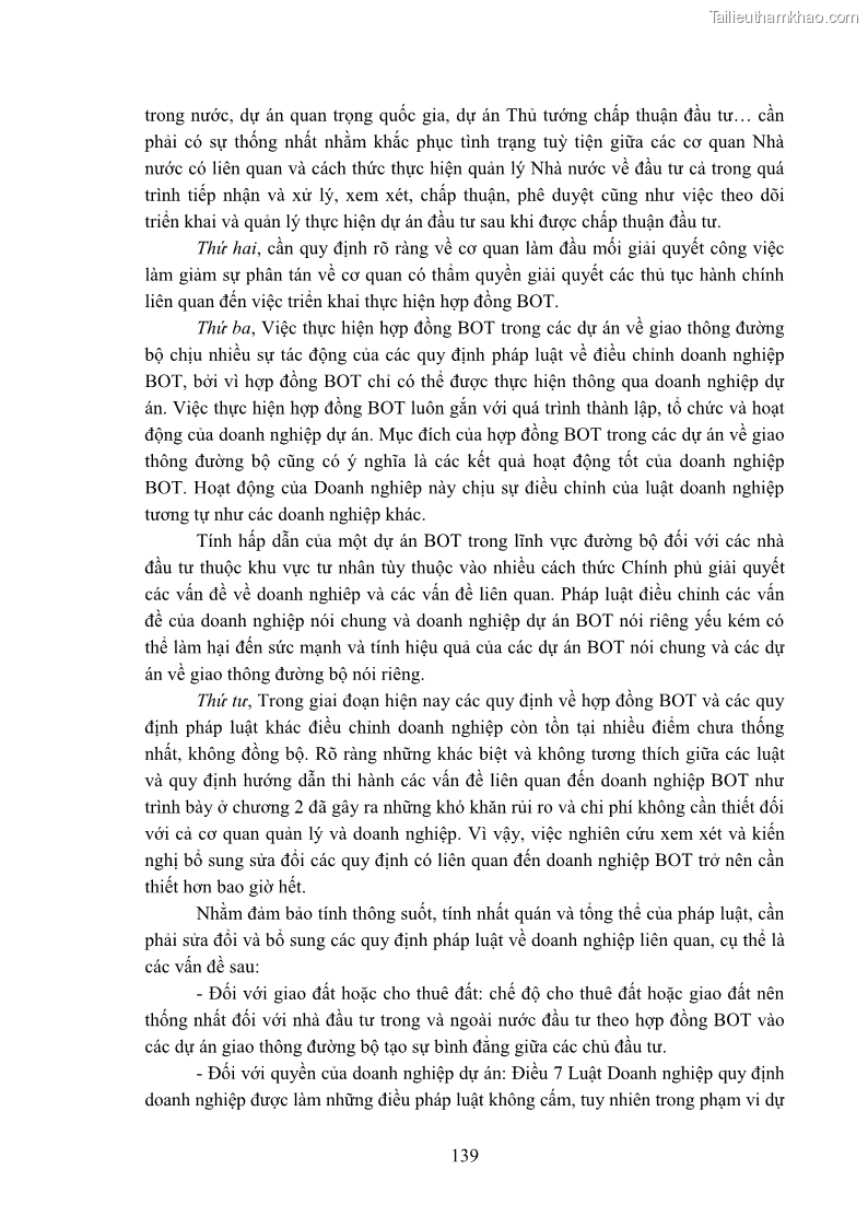 Luận án tiến sĩ luật học Hợp đồng xây dựng - kinh doanh - chuyển giao trong các dự án về giao thông đường bộ theo pháp luật Việt Nam hiện nay - 13 Trang 145