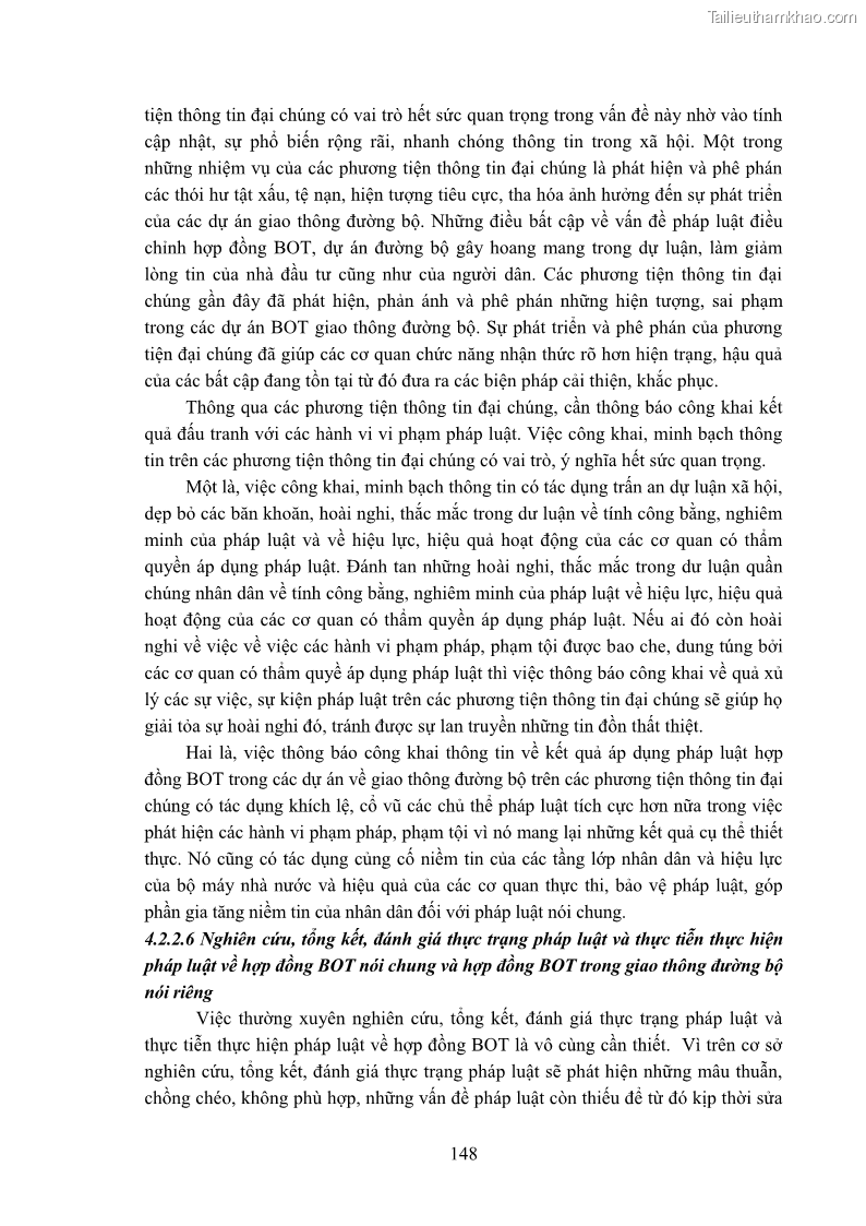 Luận án tiến sĩ luật học Hợp đồng xây dựng - kinh doanh - chuyển giao trong các dự án về giao thông đường bộ theo pháp luật Việt Nam hiện nay - 13 Trang 154