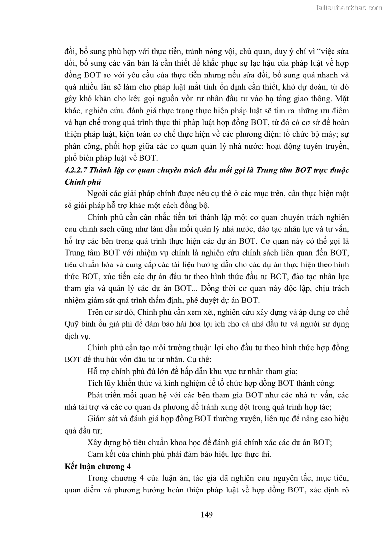 Luận án tiến sĩ luật học Hợp đồng xây dựng - kinh doanh - chuyển giao trong các dự án về giao thông đường bộ theo pháp luật Việt Nam hiện nay - 13 Trang 155