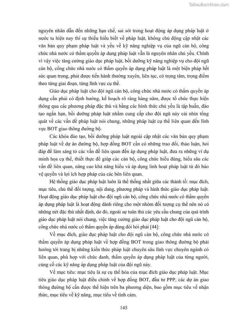 Luận án tiến sĩ luật học Hợp đồng xây dựng - kinh doanh - chuyển giao trong các dự án về giao thông đường bộ theo pháp luật Việt Nam hiện nay - 13 Trang 151