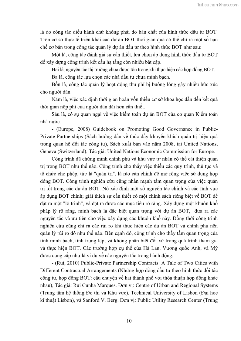 Luận án tiến sĩ luật học Hợp đồng xây dựng - kinh doanh - chuyển giao trong các dự án về giao thông đường bộ theo pháp luật Việt Nam hiện nay - 2 Trang 16