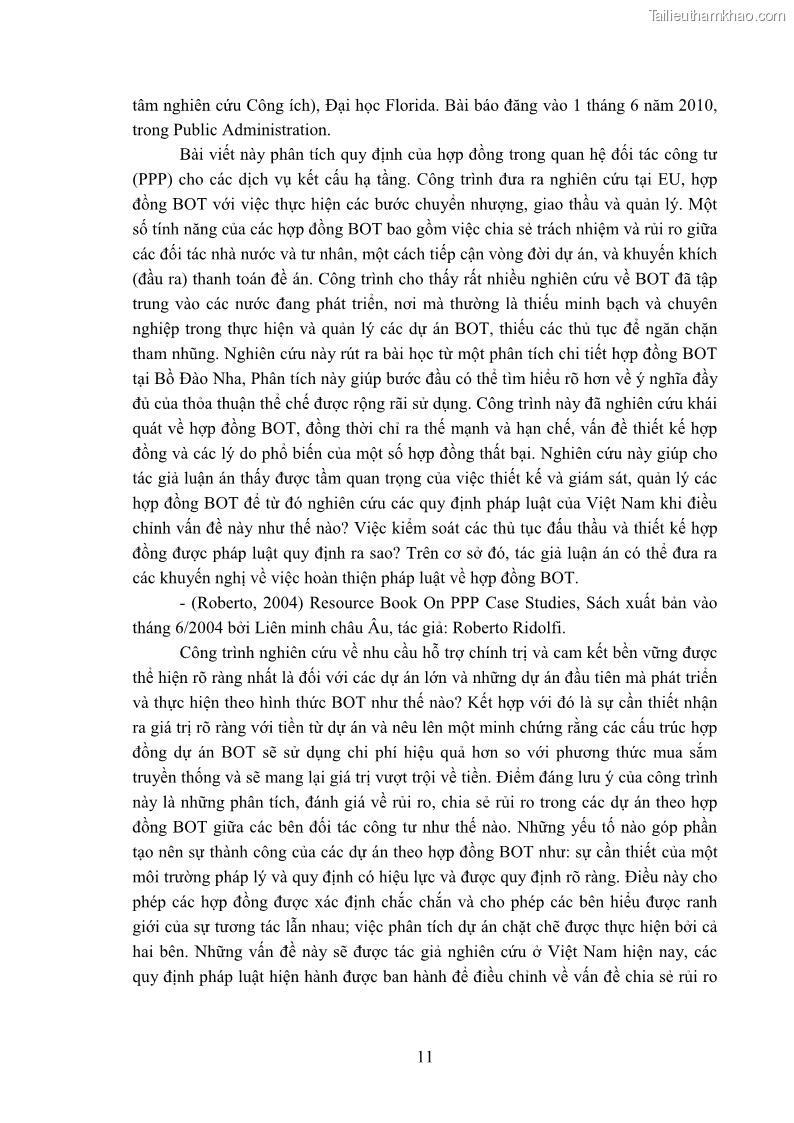 Luận án tiến sĩ luật học Hợp đồng xây dựng - kinh doanh - chuyển giao trong các dự án về giao thông đường bộ theo pháp luật Việt Nam hiện nay - 2 Trang 17
