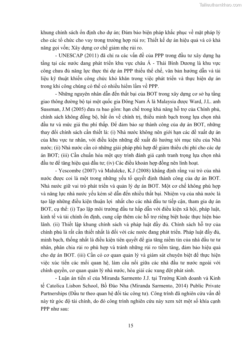 Luận án tiến sĩ luật học Hợp đồng xây dựng - kinh doanh - chuyển giao trong các dự án về giao thông đường bộ theo pháp luật Việt Nam hiện nay - 2 Trang 21