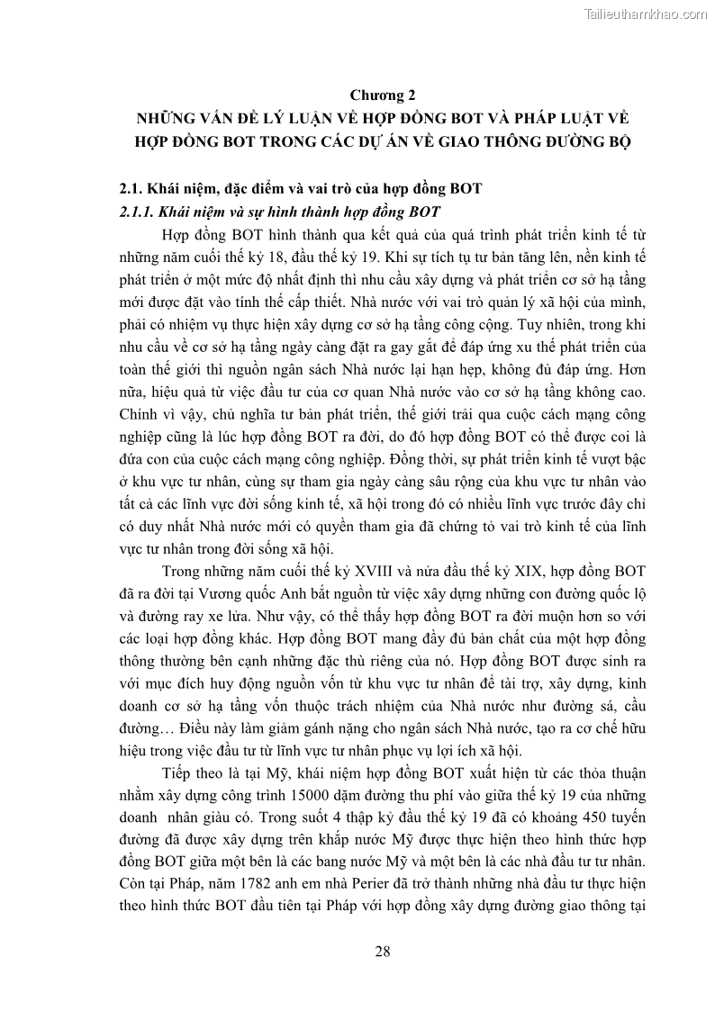 Luận án tiến sĩ luật học Hợp đồng xây dựng - kinh doanh - chuyển giao trong các dự án về giao thông đường bộ theo pháp luật Việt Nam hiện nay - 3 Trang 34
