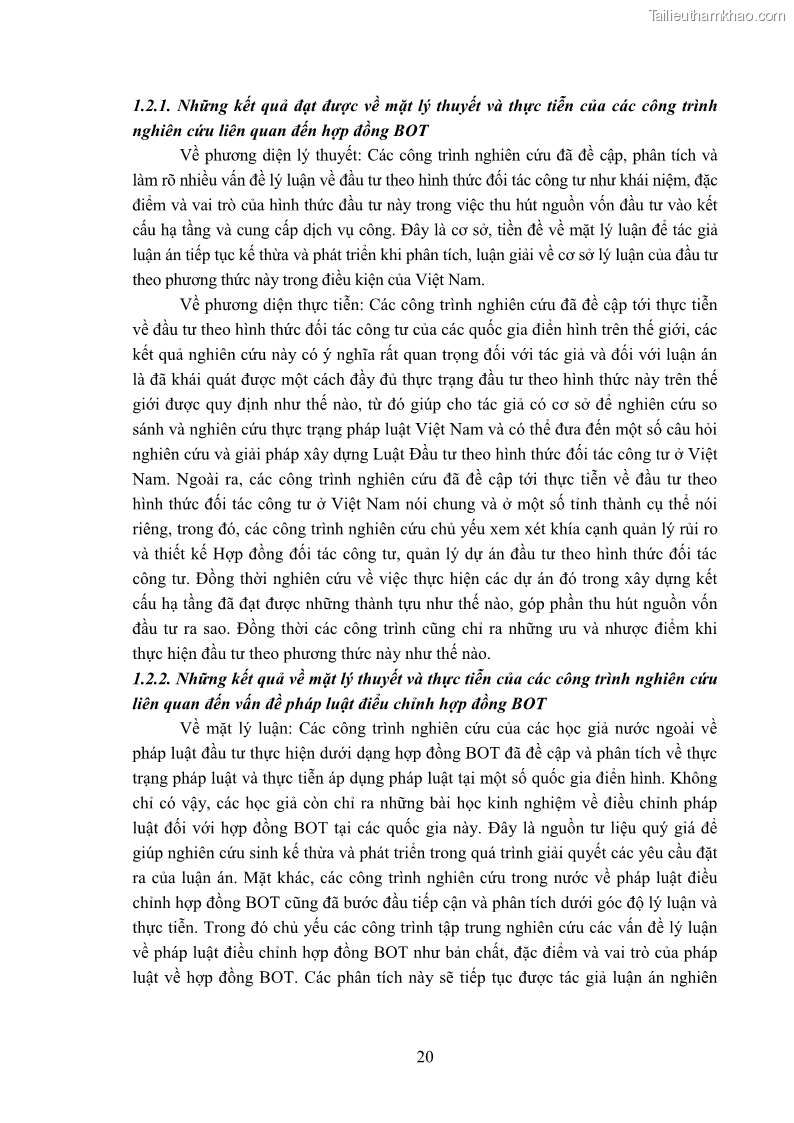 Luận án tiến sĩ luật học Hợp đồng xây dựng - kinh doanh - chuyển giao trong các dự án về giao thông đường bộ theo pháp luật Việt Nam hiện nay - 3 Trang 26