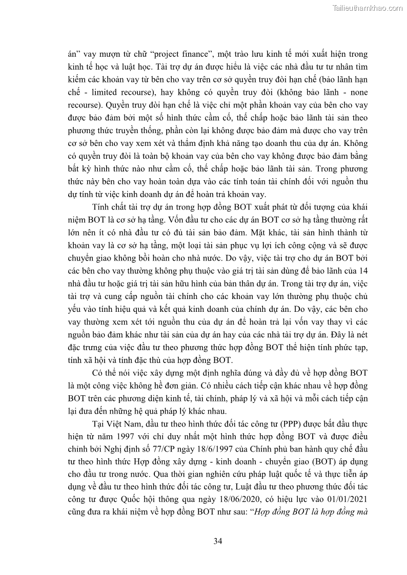 Luận án tiến sĩ luật học Hợp đồng xây dựng - kinh doanh - chuyển giao trong các dự án về giao thông đường bộ theo pháp luật Việt Nam hiện nay - 4 Trang 40