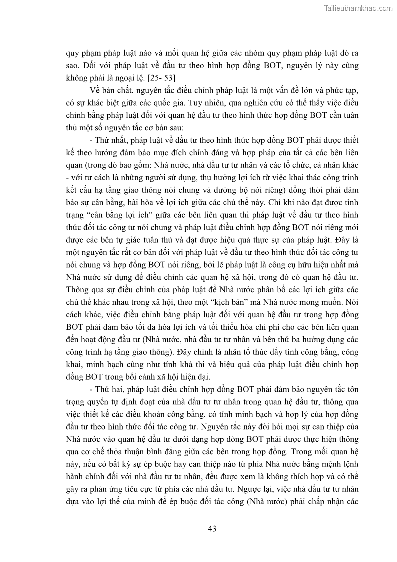 Luận án tiến sĩ luật học Hợp đồng xây dựng - kinh doanh - chuyển giao trong các dự án về giao thông đường bộ theo pháp luật Việt Nam hiện nay - 5 Trang 49