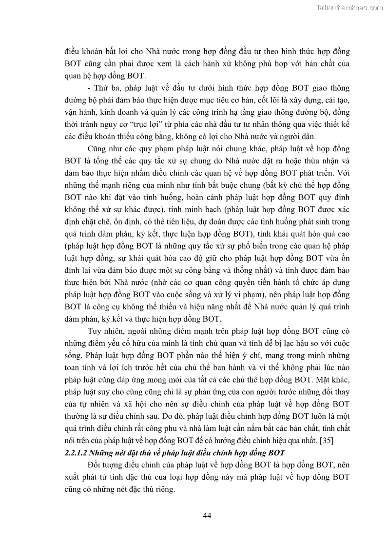 Luận án tiến sĩ luật học Hợp đồng xây dựng - kinh doanh - chuyển giao trong các dự án về giao thông đường bộ theo pháp luật Việt Nam hiện nay - 5 Trang 50