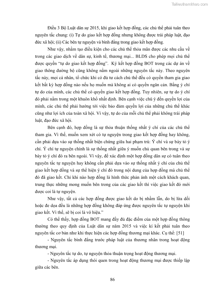 Luận án tiến sĩ luật học Hợp đồng xây dựng - kinh doanh - chuyển giao trong các dự án về giao thông đường bộ theo pháp luật Việt Nam hiện nay - 8 Trang 92